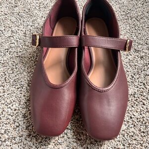 Old Navy Burgundy Flats with Strap